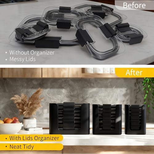 Lid Organizer for Rubbermaid Brilliance, Fits 4.7 & 3.2 Cup, 1.3 Cup, 0.5 Cup - Image 6