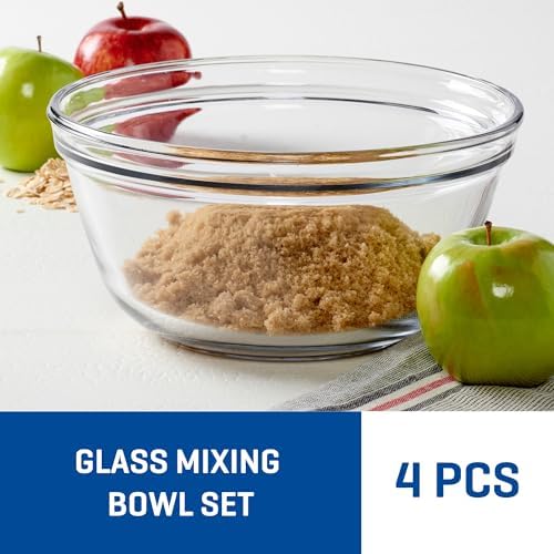 Anchor Hocking 4 Piece Glass Mixing Bowls Set – Durable, and Dishwasher Safe – - Image 2