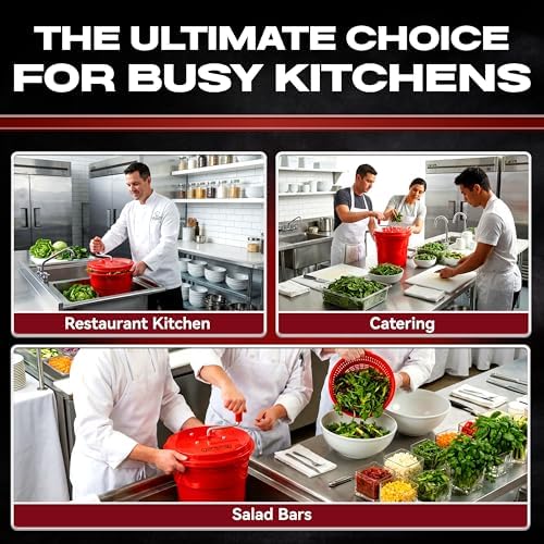 Chef Master Large Commercial Salad Spinner Dryer, Hand Powered, 5 Gallon - Image 4