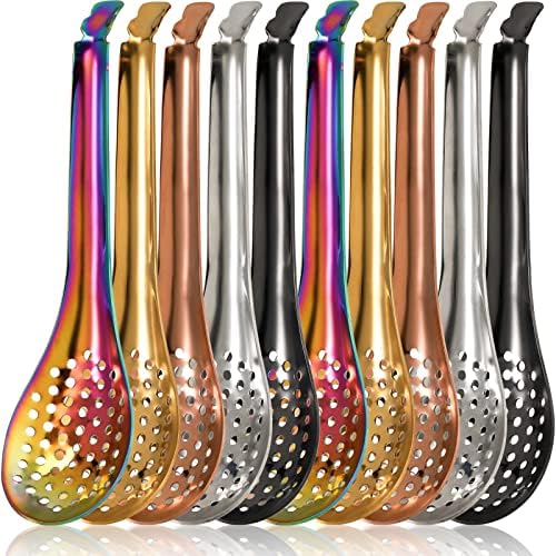 DEAYOU 10 PCS Slotted Serving Spoons, 18/10 Stainless Steel Perforated Spoon by DEAYOU