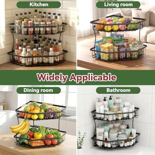 2 Tier Fruit Basket for Kitchen Counter - Image 6