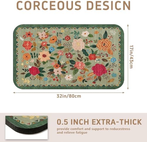 Dish Drying Mat for Kitchen Counter 17x32 Inch, Boho Quick Dry Coffee Mat - Image 4