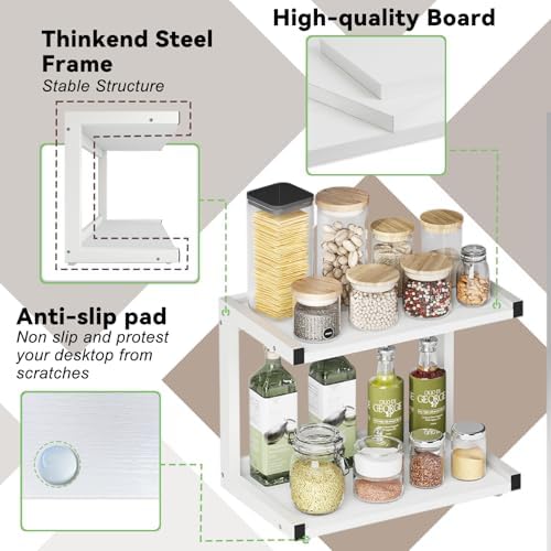MARTY Kitchen Counter Shelf Organizer, 2 Tier Coffee Station/Bar Organizer - Image 6