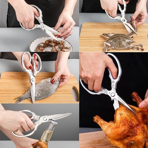 Kitchen Scissors Heavy Duty Stainless Steel Kitchen Shears Sharp Food Cooking - Image 4