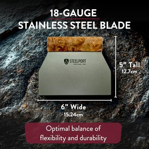 STEELPORT Bench Scraper | Dual Edge Stainless Steel Dough Cutter, USA Made - Image 4