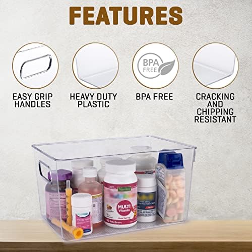 Clear Plastic Storage Bins, Pantry Organizers and Storage Containers Fridge - Image 6
