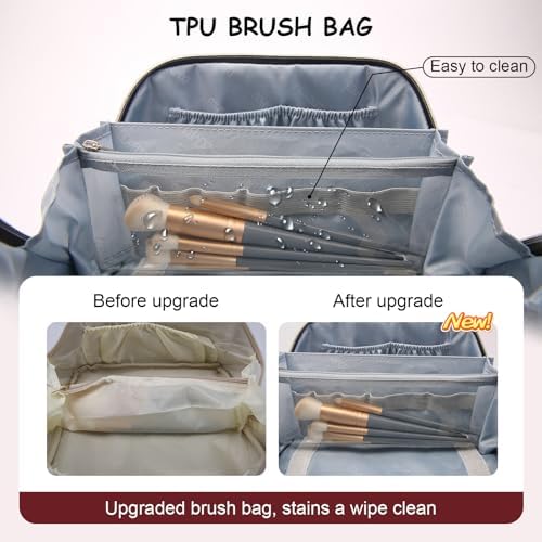 BOYATU Travel Makeup Bag Organizer Cosmetic Bag: 3 Pcs Set Make up Bags - Image 4