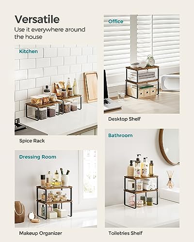 SONGMICS Cabinet Organizer Shelf, Kitchen Storage - Image 5