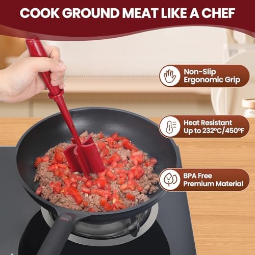 CUNSENR Meat Chopper, Ground Beef Masher, Hamburger Smasher Tool - Image 4