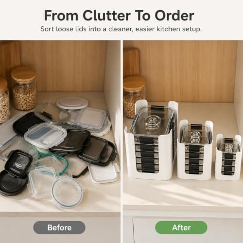 Lid Organizer for Brilliance Nap-on Lid, Fits 4.7 & 3.2 Cup, 1.3 Cup, 0.5 Cup - Image 5