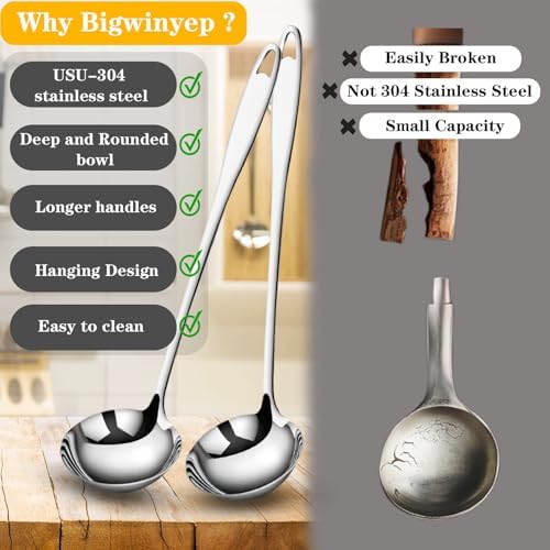 Stainless Steel Soup Ladle, Metal Ladle - Image 5