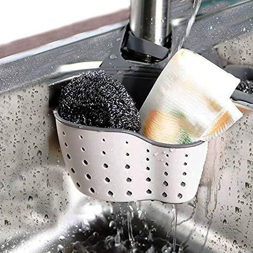 Kitchen Sink Caddy Sponge Holder Silicone Plastic Soap Holder Hanging Ajustable - Image 3