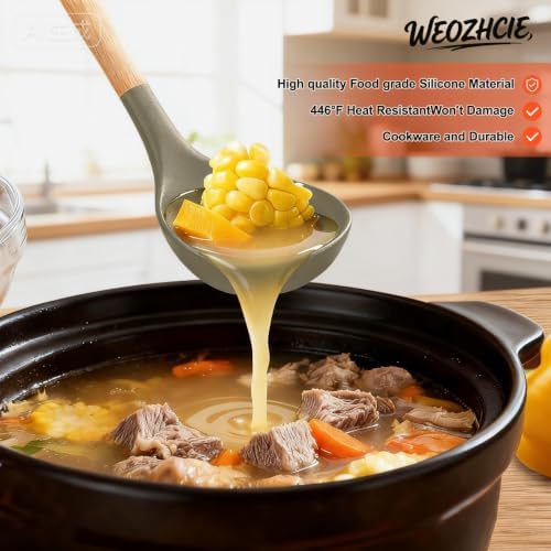 Silicone Cooking Utensil Set, Nonstick Kitchen Utensils 446°F Heat-Resistant - Image 2