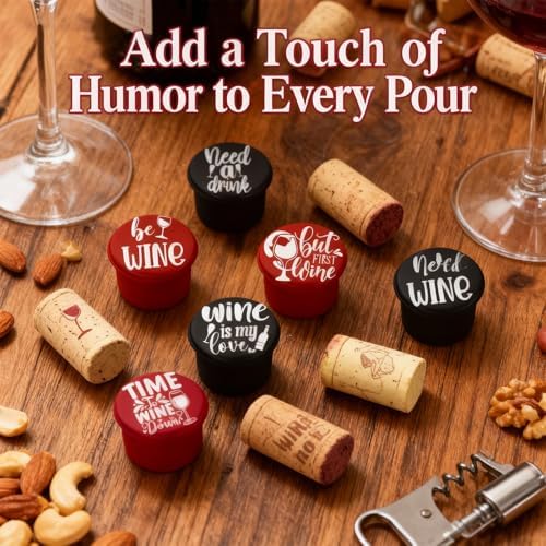 8 Pack Funny Wine Stoppers - Image 7