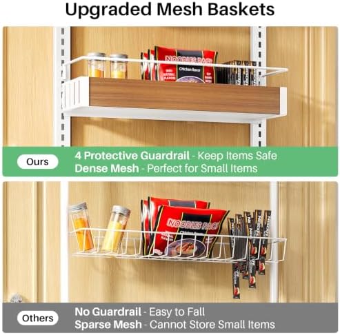 SNTD 8 Tiers Wooden Over the Door Organizer - Image 5
