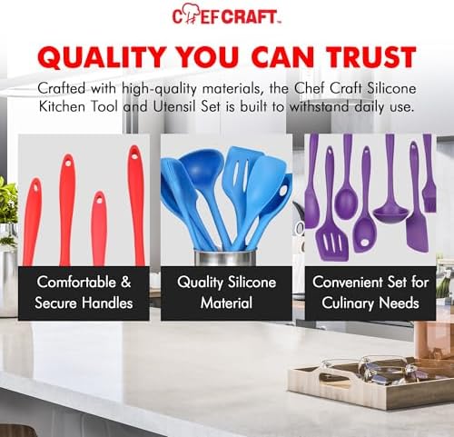 Chef Craft Premium Utensil Set Kitchen, 11 Piece Set - Image 6