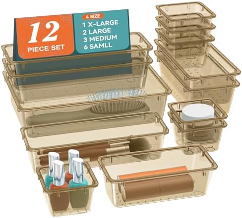 12 PCS Drawer Organizer Set, Makeup Organizers by Unknown