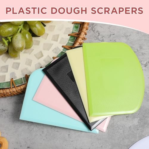 24 Pcs Plastic Dough Scraper Set Multipurpose Bench Cake Cutter Flexible - Image 6