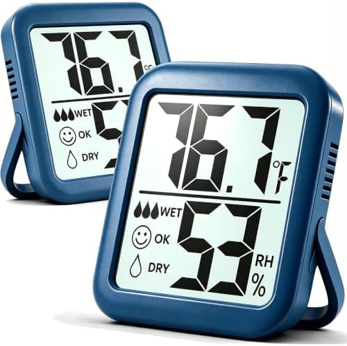 Antonki 2 Pack Room Thermometer Indoor Hygrometer by Antonki