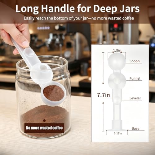 Coffee Scoop with Funnel for Reusable K Cup, 2 TBSP Measuring Spoon - Image 3