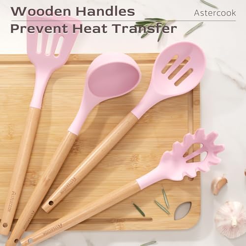 Astercook Kitchen Utensils set, 446°F Heat Resistant Food Grade Utensil Sets - Image 4