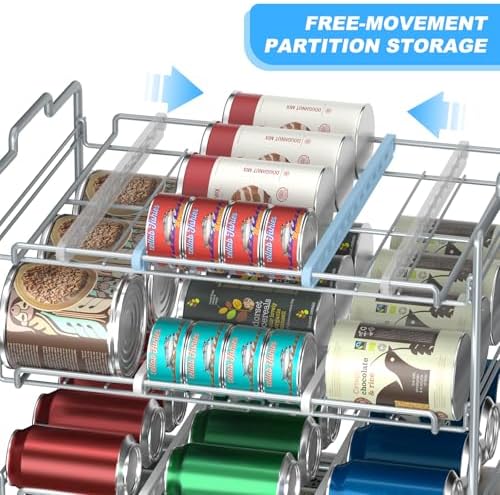 4 Tiers Stackable Can Rack Organizer, Wear-resistant Upgrade Beverage Food Can - Image 4