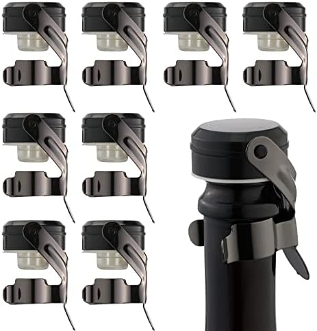 WOTOR Champagne & Wine Bottle Stoppers, Champagne Cork, 8 Pack by MakeWineFresher