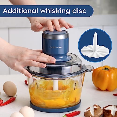 La Reveuse Electric Food Processor, 7-Cup Food Chopper Glass Bowl - Image 3