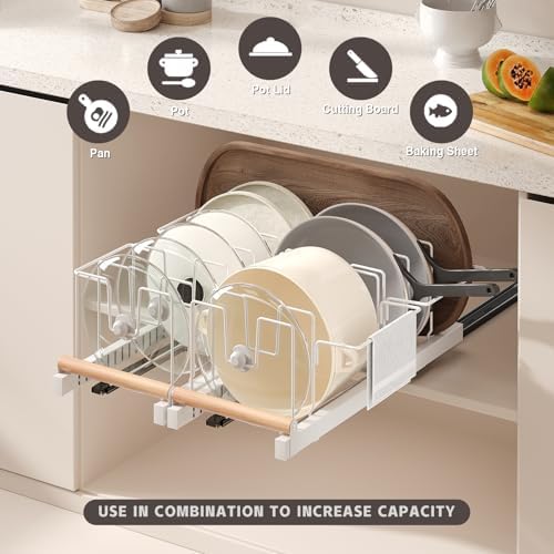Magheo Pull Out Pots and Pans Organizer Under Cabinet - Image 2