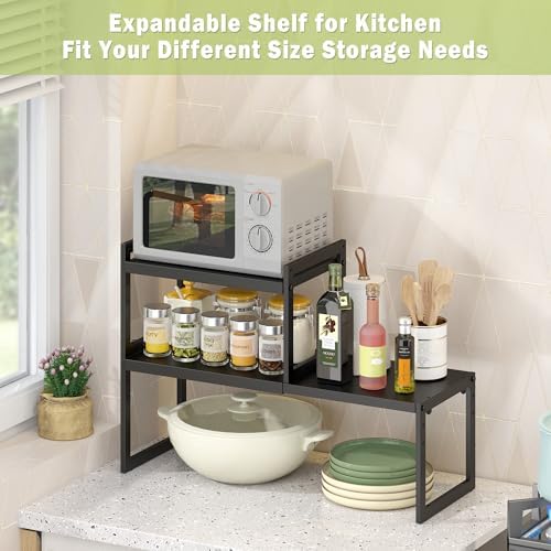 DOLALIKE Expandable Kitchen Countertop Organizer, Stackable Cabinet Shelf - Image 5