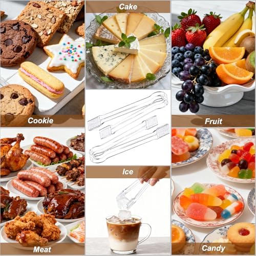 10Pcs Clear Plastic Serving Tongs, 6.3 Inches Small Disposable - Image 5