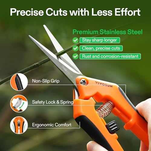 VIVOSUN 6.5 Inch Garden Scissors - Image 4