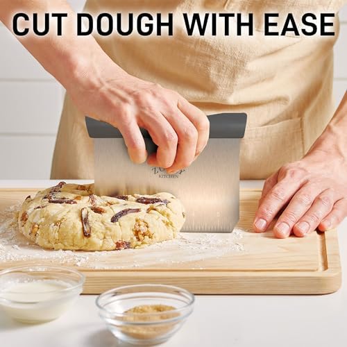 Zulay Premium Multi-purpose Stainless Steel Bench Scraper & Chopper, Quick & - Image 2