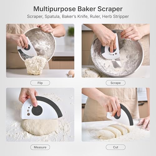 NexTrend grey 5-in-1 flexible dough and bowl scraper - Image 2