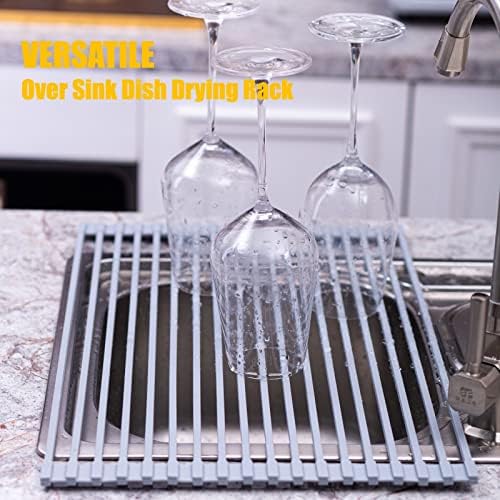 Mistifi Roll Up Dish Drying Rack, Silicone-Coated Steel, 20.8x13.2in - Image 3