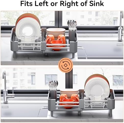 Urackify Extendable Stainless Dish Drying Rack - Image 5