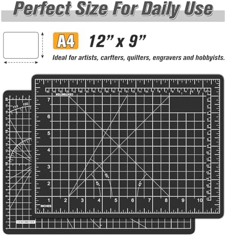 DIYSELF 9in×12in Self Healing Cutting Mat, A4 Quilting Craft Mat - Image 2