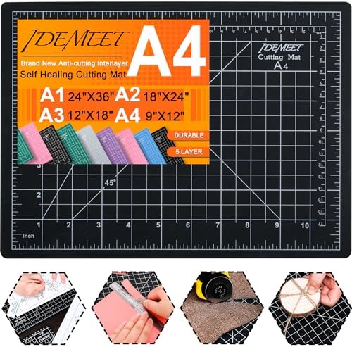 Density-upgraded 9"x12" Self Healing Cutting Mat, Idemeet Rotary Sewing Mat by IDEMEET