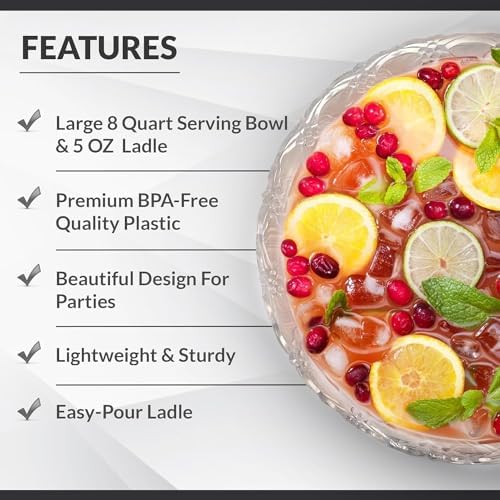 S.G Premium Quality Plastic Punch Bowl - Image 4