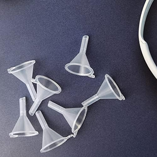 GXXMEI 120pack Mini Clear Plastic Funnel Little Small Funnel Set - Image 2
