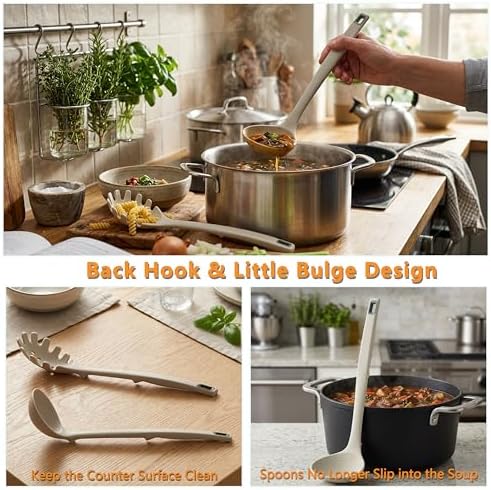 Silicone Pasta Spoon and Fork Set - Image 5