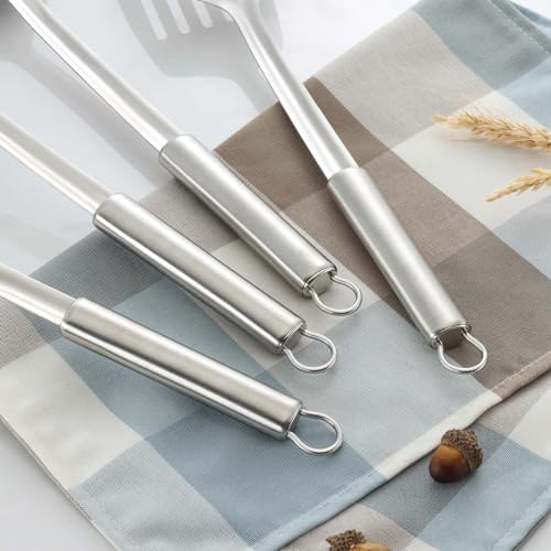Pleafind 2-Pcs Ladle and Slotted Spoon, Soup Ladle and Strainer Spoons - Image 5
