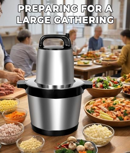 8L Meat Grinder for Home use, 1200W Large Food Processor，26-Cup Meat Grinder - Image 3