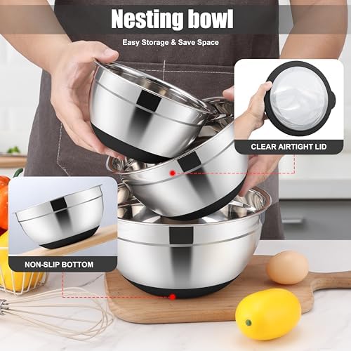 E-far Stainless Steel Mixing Bowls - Image 6