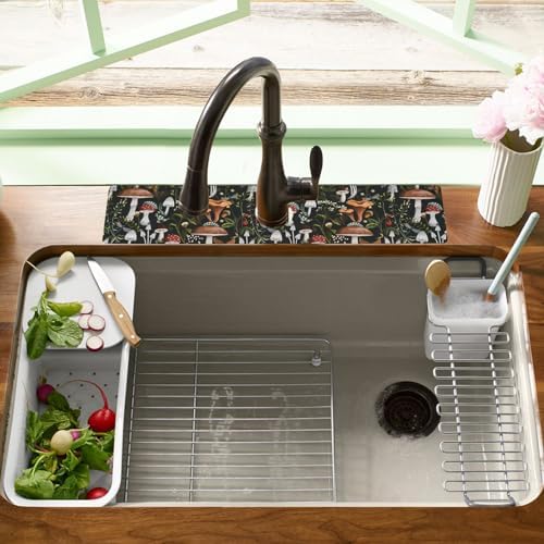 Sink Faucet Absorbing Mat, 2 Pack Drying Mat Around Faucet Sink Splash Guard - Image 2