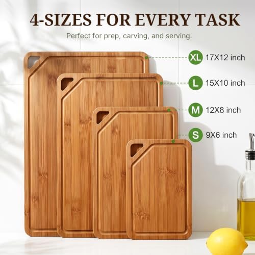 GASHELL Bamboo Cutting Board Set - Image 2
