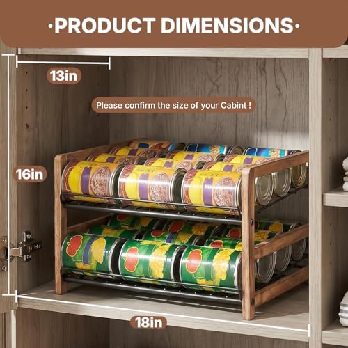 DGWJSU Can Organizer for Pantry 2-Tier, Holds up to 24 Cans Storage - Image 3