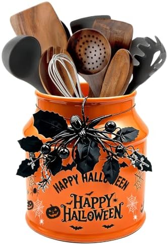 Halloween Kitchen Decor, Halloween Ceramics Utensil Holder by BOXJINCO