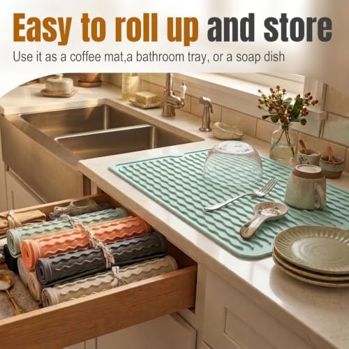2 Pack Silicone Dish Drying Mat - Image 3