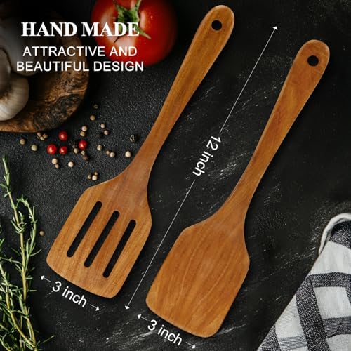 2Pcs Non Toxic Acacia Wood Spatula - Image 6